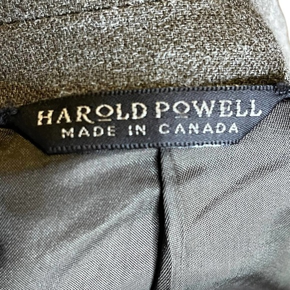 Harold Powell Vintage Blazer Green Silk Wool Blend Academia Size 40 Reg - Picture 9 of 11
